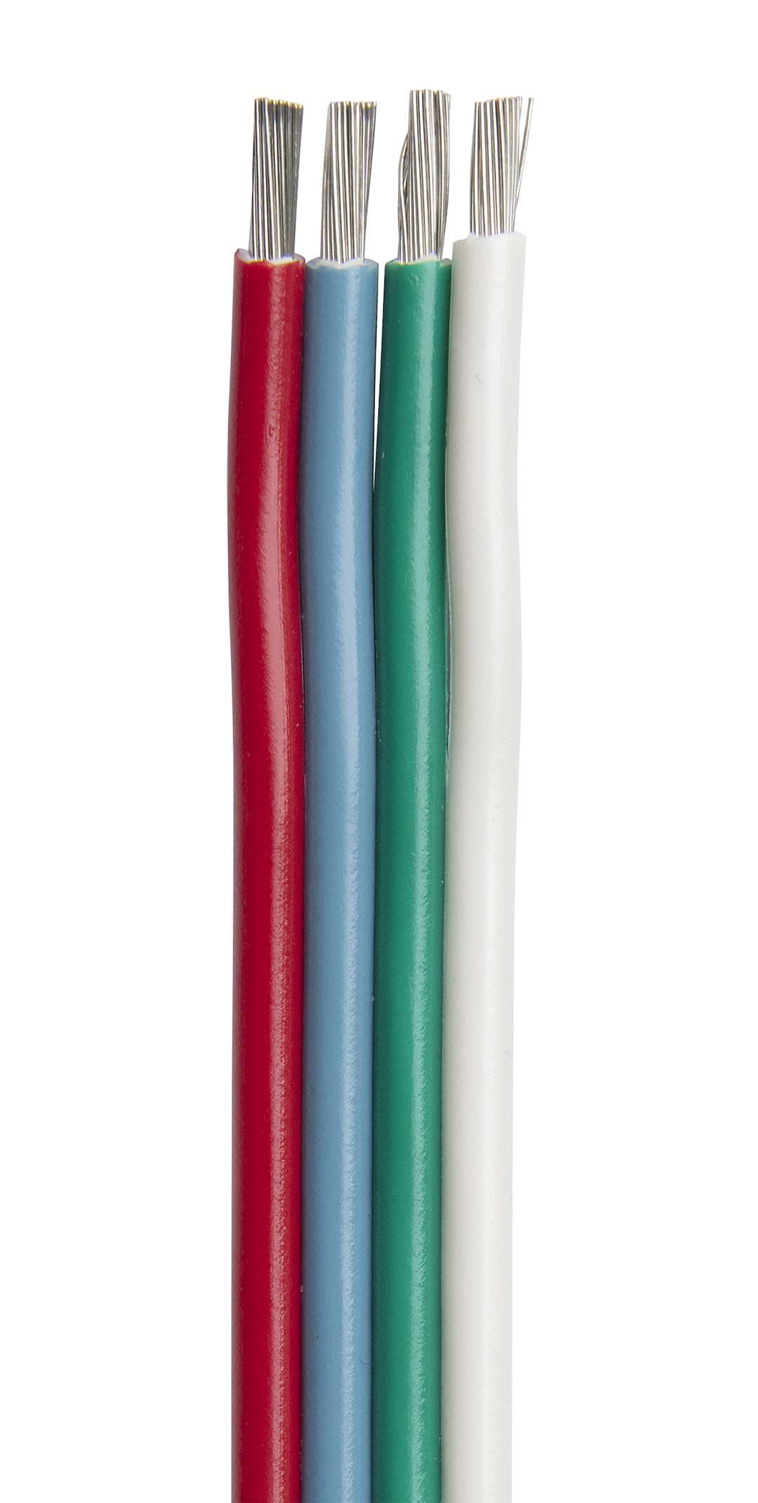 100ft Red, Blue, Green, White Flat Ribbon Bonded Cable