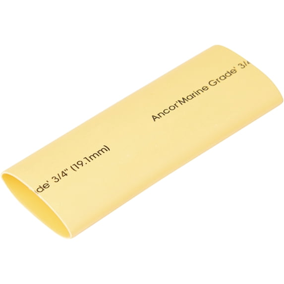 Ancor Marine Grade Heat Shrink Heavy Wall Battery Cable Tube For 8-2/0, 12" Yellow