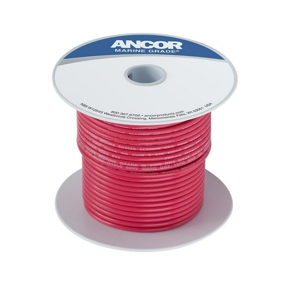 Ancor 182803 Marine Grade Boat/RV Primary Wire Cable #16 Gauge Red 25'