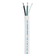 6" White, Black and Green Functional and Flexible Ancor 100' 14/3 Triplex Cable Wire