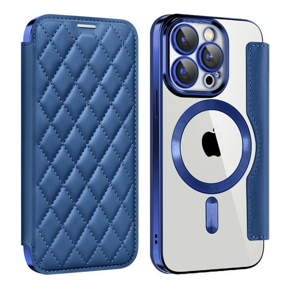 Ancove Compatible with iPhone 15 Pro Max 6.7" Wallet Case, Magnetic Case with RFID Blocking Credit Card Holder, Personalized Leather Textured Flip Phone Casefor iPhone 15 Pro Max,Royalblue
