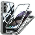 thumbnail image 1 of Ancove Magnetic Case for Samsung Galaxy S24 FE,Shockproof Full-Body Protection Case Compatible with MagSafe Built-in Screen Protector Clear Back Cover for Galaxy S24 FE,Gray, 1 of 4