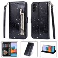 thumbnail image 1 of Ancove for Samsung Galaxy A15 Wallet Case with Card Holder & Strap,Glitter Bling PU Leather Shockproof Magnetic Kickstand Zipper Pocket Flip Case Cover for Galaxy A15,Black, 1 of 1