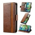 thumbnail image 1 of Ancove for Samsung Galaxy A20s Wallet Case,Business Stitching Pattern PU Leather [RFID Blocking] Credit Card Slots Kickstand Shockproof Magnetic Flip Cover Case ,Darkbrown, 1 of 7