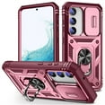 thumbnail image 1 of Ancove for Samsung Galaxy Note 20 Ultra Rugegd Case with Ring Holder Kickstand,Heavy Duty Military Grade Shockproof Protective Case Cover for Samsung Galaxy Note 20 Ultra, Pink+Red, 1 of 11