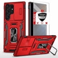 thumbnail image 1 of Ancove for Samsung Galaxy S23 Plus Armor Case with Screen Protector,Military Grade Ring Holder [Magnetic Car Holder Kickstand] Heavy Duty Shockproof Phone Case Cover for Galaxy S23 Plus,Red, 1 of 7