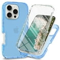 thumbnail image 1 of Ancove for iPhone 16 Pro Case, Rugged Case with Built-in Touch Sensitive Anti-Scratch Screen Protector, Soft TPU Bumper Case for iPhone 16 Pro,Blue, 1 of 4