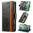 thumbnail image 1 of Ancove for iPhone 13 Wallet Case,Business Stitching Pattern PU Leather [RFID Blocking] Credit Card Slots Kickstand Shockproof Magnetic Flip Cover Case ,Black, 1 of 7