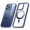 thumbnail image 1 of Ancove for iPhone 14 Clear Case with Ring Holder Kickstand,Magnetic [Compatible with Mag Safe] Crystal Transparent Shockproof Protective Case Cover for iPhone 14,Blue, 1 of 7