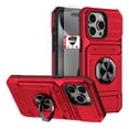 thumbnail image 1 of Ancove for iPhone 14 Pro Max Armor Case with Screen Protector & Card Holder & Magnetic Ring Kickstand,Dual Layer Heavy Duty Shockproof Wallet Case Cover for iPhone 14 Pro Max 6.7",Red, 1 of 7