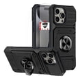 thumbnail image 1 of Ancove for iPhone 14 Pro Max Armor Case with Screen Protector & Card Holder & Magnetic Ring Kickstand,Dual Layer Heavy Duty Shockproof Wallet Case Cover for iPhone 14 Pro Max 6.7",Black, 1 of 7