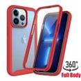 thumbnail image 1 of Ancove for iPhone 14 Pro Max Phone Case with Built-in Screen Protector,Shockproof Rugged Bumper Clear Back Full Body Protective Cover for Apple iPhone 14 Pro Max,Red, 1 of 7