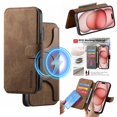 thumbnail image 1 of Ancove for iPhone 14 Pro Max Wallet Case with Card Holder Kickstand,Shockproof RFID Blocking Magnetic PU Leather Flip Case Cover for for iPhone 14 Pro Max,Brown, 1 of 7