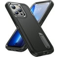 thumbnail image 1 of Ancove for iPhone 14 Pro Rugged Case with Kickstand,Shockproof Heavy Duty Dustproof Military Grade Drop Protection Phone Cover Case for Apple iPhone 14 Pro,Black+Black, 1 of 7