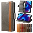 thumbnail image 1 of Ancove for iPhone 14 Pro Wallet Case,Business Stitching Pattern PU Leather [RFID Blocking] Credit Card Slots Kickstand Shockproof Magnetic Flip Cover Case ,Gray, 1 of 7