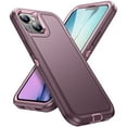 thumbnail image 1 of Ancove for iPhone 14 Rugged Case,Military Grade Drop Test Heavy Duty Shockproof Frosted Matte Dual Layer Protective Phone Cover for Apple iPhone 14,Purple+Pink, 1 of 7
