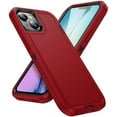 thumbnail image 1 of Ancove for iPhone 14 Rugged Case,Military Grade Drop Test Heavy Duty Shockproof Frosted Matte Dual Layer Protective Phone Cover for Apple iPhone 14,Red+Black, 1 of 7