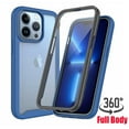 thumbnail image 1 of Ancove for iPhone 15 Plus Phone Case with Built-in Screen Protector,Shockproof Rugged Bumper Clear Back Full Body Protective Cover for Apple iPhone 15 Plus/15+, (Darkblue), 1 of 6