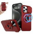 thumbnail image 1 of Ancove for iPhone 15 Plus Rugged Case,[Compatible with Mag Safe] Magnetic Ring Holder Kickstand Shockproof Military Grade Drop Protection Phone Cover Case for Apple iPhone 15 Plus,Red, 1 of 6