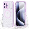 thumbnail image 1 of Ancove for iPhone 15 Plus/i15+ Waterproof Case with Built-in Screen Protector,[Compatible with Mag Safe],[IP68 Underwater Dustproof] Magnetic Shockproof Full Body Protective Case Cover,Purple, 1 of 11
