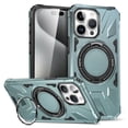 thumbnail image 1 of Ancove for iPhone 15 Pro Magnetic Case [Compatible with Mag Safe],Heavy Duty Ring Holder [Kickstand] Military Grade Drop Protection Case Cover for Apple iPhone 15 Pro,Green, 1 of 8