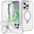 thumbnail image 1 of Ancove for iPhone 15 Pro Max Case with Invisible Magnetic Stand, Compatible with Mag-Safe Military-Grade Protection with Built-in Screen Protector, Shockproof Phone Case for Women Men,Clear, 1 of 6