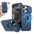 thumbnail image 1 of Ancove for iPhone 15 Pro Rugged Case,[Compatible with Mag Safe] Magnetic Ring Holder Kickstand Shockproof Military Grade Drop Protection Phone Cover Case for Apple iPhone 15 Pro,Blue, 1 of 6