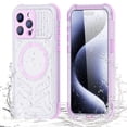 thumbnail image 1 of Ancove for iPhone 15 Pro Waterproof Case with Built-in Screen Protector,[Compatible with Mag Safe],[IP68 Underwater Dustproof] Magnetic Shockproof Full Body Protective Case Cover,Purple, 1 of 13