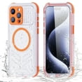 thumbnail image 1 of Ancove for iPhone 15 Pro Waterproof Case with Built-in Screen Protector,[Compatible with Mag Safe],[IP68 Underwater Dustproof] Magnetic Shockproof Full Body Protective Case Cover,Orange, 1 of 13