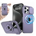 thumbnail image 1 of Ancove for iPhone 15 Rugged Case,[Compatible with Mag Safe] Magnetic Ring Holder Kickstand Shockproof Military Grade Drop Protection Phone Cover Case for Apple iPhone 15,Purple, 1 of 6