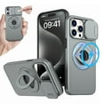 thumbnail image 1 of Ancove for iPhone 15 Rugged Case,[Compatible with Mag Safe] Magnetic Ring Holder Kickstand Shockproof Military Grade Drop Protection Phone Cover Case for Apple iPhone 15,Gray, 1 of 6