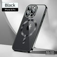 thumbnail image 1 of Ancove for iPhone 16 Pro Clear Case, Luxury Plating Frame Transparent Non-Yellowing Back Case with Camera Lens Full Protection, Compatible with MagSafe Wireless Charging,Black, 1 of 13