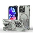 thumbnail image 1 of Ancove for iPhone 16 Pro Magnetic Case with Stand. [Compatible with MagSafe] Built-in Kickstand. Rugged Protection Heavy Duty Shockproof Case for iPhone 16 Pro,Grey, 1 of 7