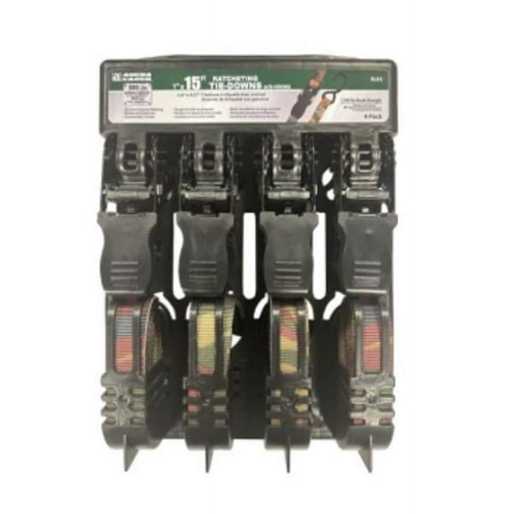 Ancra SL92 1 x 15 in. Ratchetstrap Camo Vinyl Coated S Hook