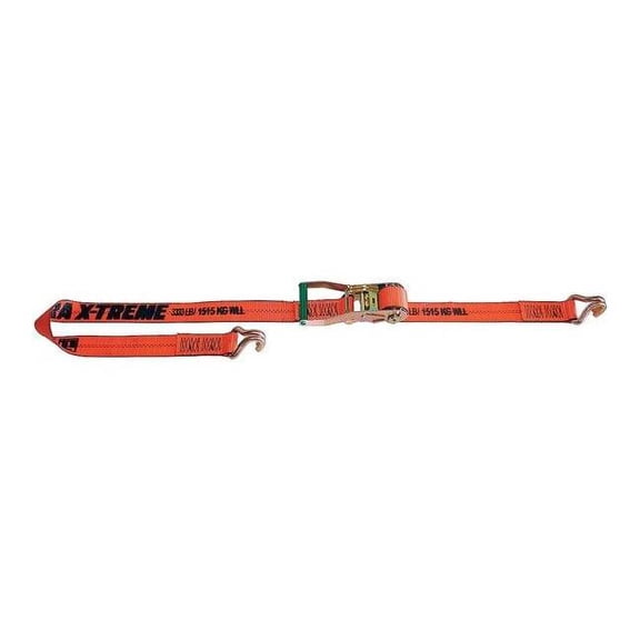 Ancra Tie Down Strap,Wire-Hook,Orange 45982-95-27-GRA