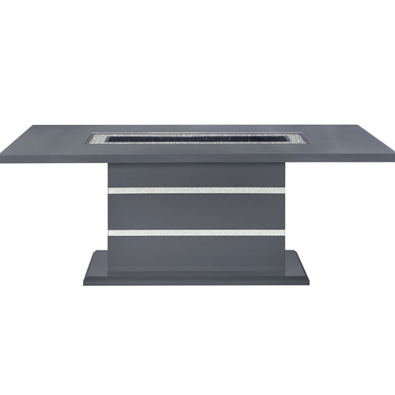 And Acrylic Dark Grey Dining Table With Glitter Effects Rectangular Gray Glass Materials Decor