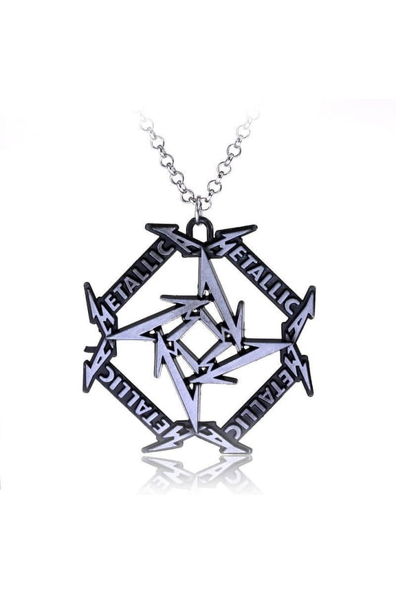 And American Fashion Metal Band Metallica Logo Pendant Necklace