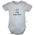 thumbnail image 1 of And Baby Makes Three Funny Rompers For Babies, Newborn Baby Unisex Bodysuits, Infant Jumpsuits, Toddler 0-24 Months Kids One-Piece Oufits (Gray, 0-6 Months), 1 of 4