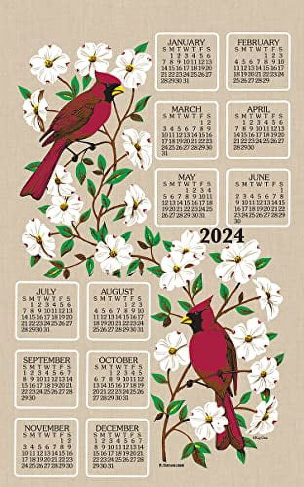 And Cardinal 2024 Calendar Towel
