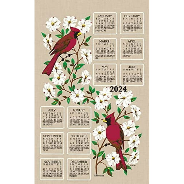 And Cardinal 2024 Calendar Towel