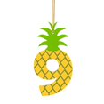 And Christmas Decorations Yellow Pineapple Number Acrylic Pendant