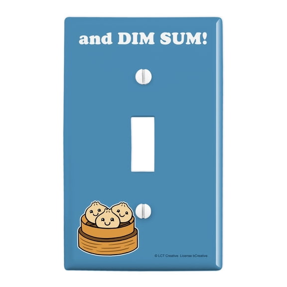 And Dim Sum Then Some Funny Humor Plastic Wall Decor Toggle Light Switch Plate Cover