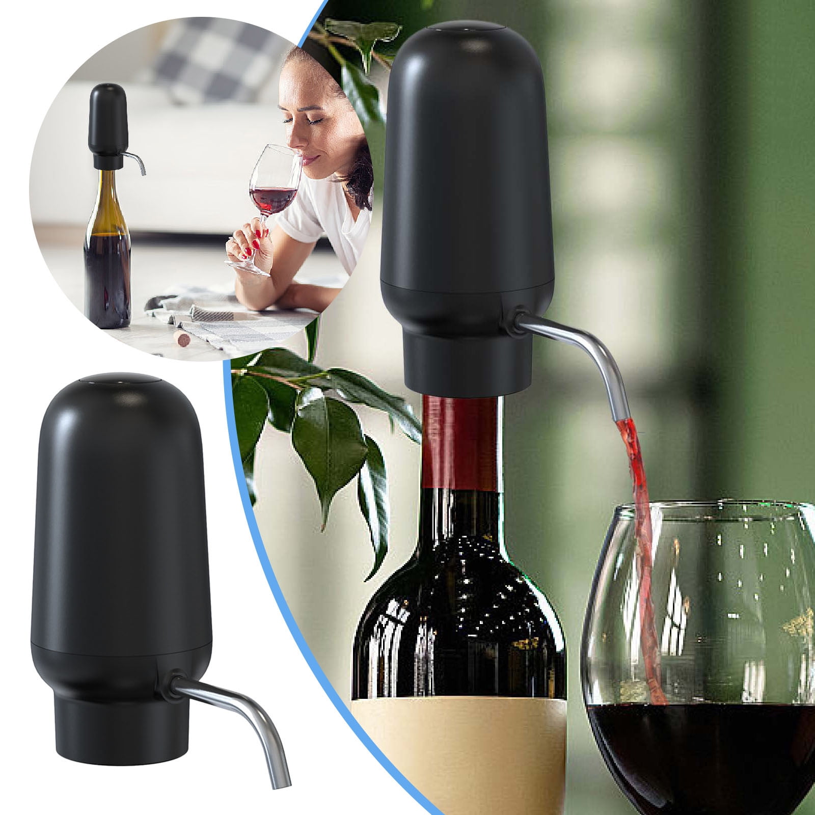 And Dispenser Rechargeable Automatic Pourer With Button Control