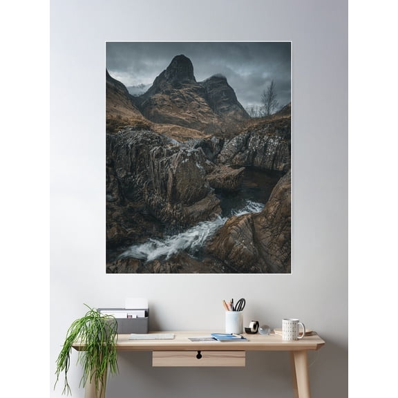 And Down By The River Coe We Shall Go', Glencoe, Scottish Highlands Poster Wall Art, Modern Wall Decor For Living Room Bedroom, 8x12 UNFRAMED