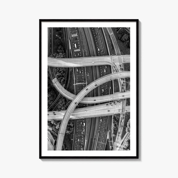 And Fine Art Photo Featuring Georgia USA And Atl Highway Interchange Art Poster , Poster Print Only
