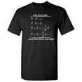 thumbnail image 1 of And God Said And Then There Was Light Tee Maxwells Equations Gifts For Math Lovers Graphic Funny T Shirt For Men, 1 of 5