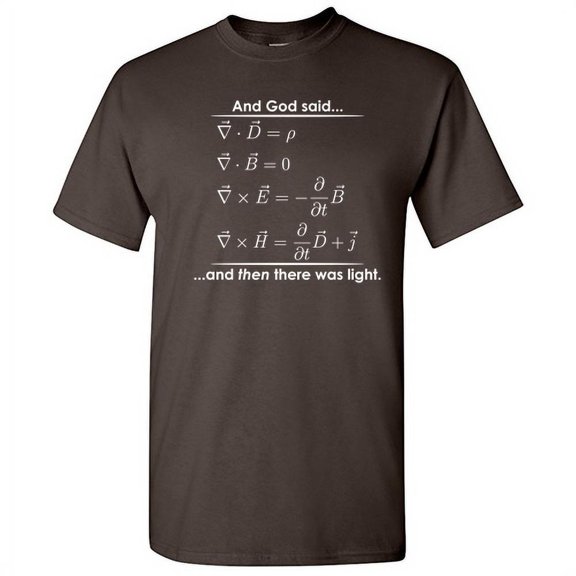And God Said And Then There Was Light Tee Maxwells Equations Gifts For Math Lovers Graphic Funny T Shirt For Men