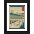 thumbnail image 1 of Andō Hiroshige 11x14 Black Ornate Wood Framed Double Matted Museum Art Print Titled: Ochanomizu Bridge (19th Century), 1 of 5