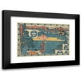 thumbnail image 1 of Andō Hiroshige 14x11 Black Modern Framed Museum Art Print Titled - Woman and Treasure Bearers (Kaoya and Treasure Bearers with Trunkful of Helmets) (19th Century), 1 of 5