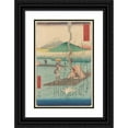thumbnail image 1 of Andō Hiroshige 17x24 Black Ornate Framed Double Matted Museum Art Print Titled: Shoshiyu, Raft Among Reeds (19th Century), 1 of 5
